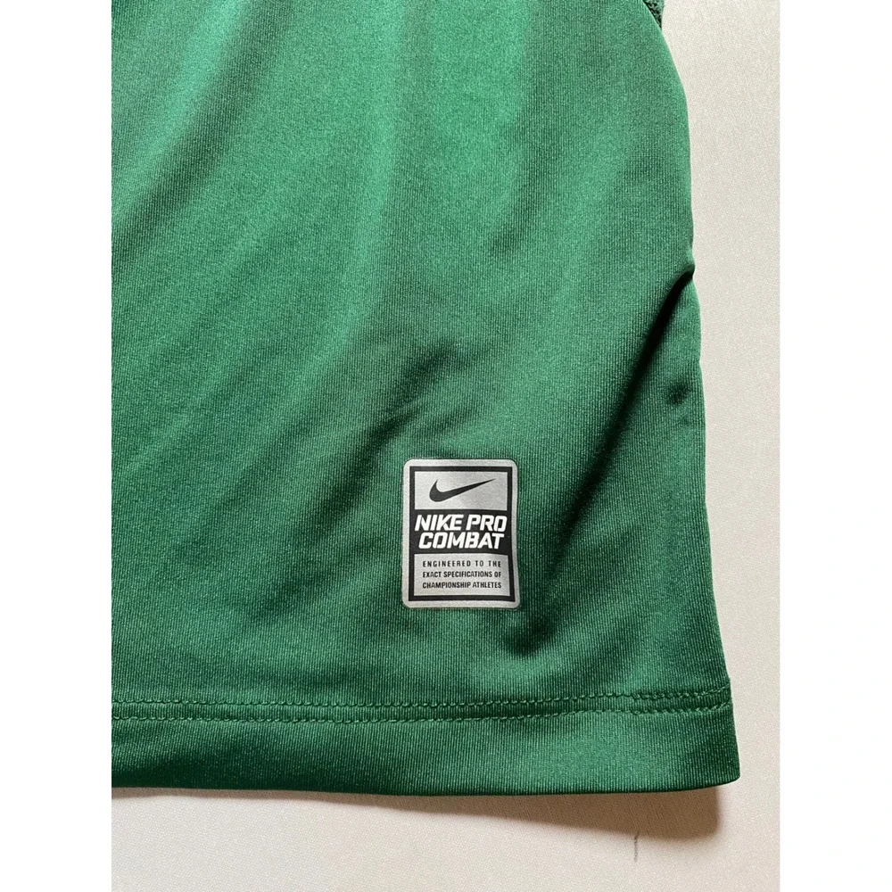 Nike Pro Combat Dri-Fit Mens Green Fitted Short Sleeve Training Shirt 449787-342